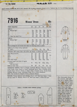 Load image into Gallery viewer, 1965 Vintage Sewing Pattern: McCalls 7916
