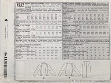 Load image into Gallery viewer, 1996 Vintage Sewing Pattern: McCalls 8357