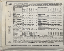 Load image into Gallery viewer, 1983 Vintage Sewing Pattern: McCalls 8620