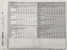 Load image into Gallery viewer, 1997 Vintage Sewing Pattern: McCalls 8738