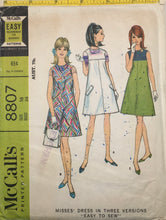 Load image into Gallery viewer, 1960's Vintage Sewing Pattern: McCalls 8807