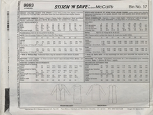 Load image into Gallery viewer, 1997 Vintage Sewing Pattern: McCalls 8883