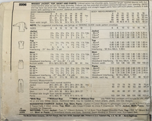 Load image into Gallery viewer, 1984 Vintage Sewing Pattern: McCalls 8996
