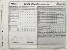 Load image into Gallery viewer, 2004 Sewing Pattern: McCalls M4342