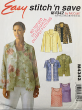 Load image into Gallery viewer, 2004 Sewing Pattern: McCalls M4342