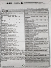 Load image into Gallery viewer, 2010 Sewing Pattern: McCalls M6108