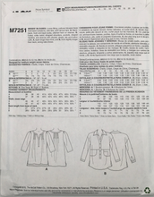 Load image into Gallery viewer, 2015 Sewing Pattern: McCalls M7251