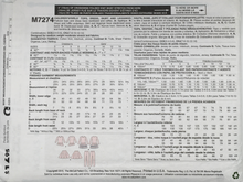 Load image into Gallery viewer, 2015 Sewing Pattern: McCalls M7274