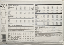 Load image into Gallery viewer, 1980’s Vintage Sewing Pattern: New Look 6707