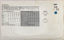 Load image into Gallery viewer, 1982 Vintage Sewing Pattern: Butterick 4827