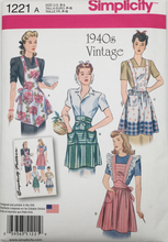 Load image into Gallery viewer, 1950's Reproduction Sewing Pattern: Simplicity 1221