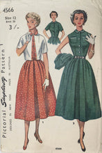 Load image into Gallery viewer, 1953 Vintage Sewing Pattern: Simplicity 4566