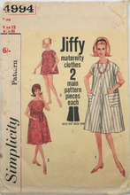Load image into Gallery viewer, 1960’s Vintage Sewing Pattern: Simplicity  4994