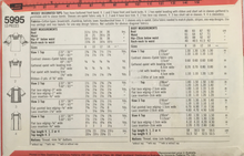 Load image into Gallery viewer, 1983 Vintage Sewing Pattern: Simplicity 5995