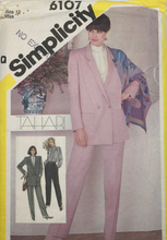 Load image into Gallery viewer, 1984 Vintage Sewing Pattern: Simplicity 6107