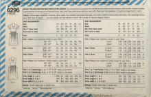 Load image into Gallery viewer, 1984 Vintage Sewing Pattern: Simplicity 6296