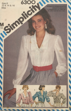 Load image into Gallery viewer, 1985 Vintage Sewing Pattern: Simplicity 6300