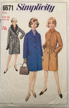Load image into Gallery viewer, 1966 Vintage Sewing Pattern: Simplicity 6671
