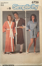 Load image into Gallery viewer, 1985 Vintage Sewing Pattern: Simplicity 6726