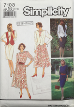 Load image into Gallery viewer, 1990 Vintage Sewing Pattern: Simplicity 7103