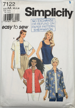 Load image into Gallery viewer, 1996 Vintage Sewing Pattern: Simplicity 7122