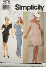 Load image into Gallery viewer, 1991 Vintage Sewing Pattern: Simplicity 7678