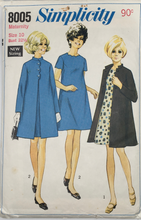 Load image into Gallery viewer, 1968 Vintage Sewing Pattern: Simplicity 8005