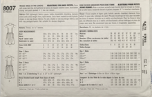 Load image into Gallery viewer, 1987 Vintage Sewing Pattern: Simplicity 8007