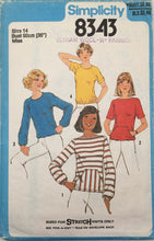 Load image into Gallery viewer, 1978 Vintage Sewing Pattern: Simplicity 8343