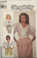Load image into Gallery viewer, 1987 Vintage Sewing Pattern: Simplicity 8438