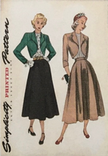 Load image into Gallery viewer, 1940's Reproduction Sewing Pattern: Simplicity 8462
