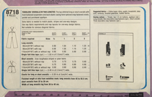 Load image into Gallery viewer, 1980 Vintage Sewing Pattern: Simplicity 8718