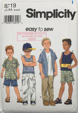 Load image into Gallery viewer, 1999 Vintage Sewing Pattern: Simplicity 8719