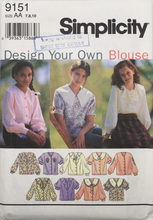 Load image into Gallery viewer, 1994 Vintage Sewing Pattern: Simplicity 9151