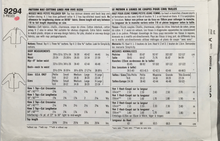 Load image into Gallery viewer, 1989 Vintage Sewing Pattern: Simplicity 9294