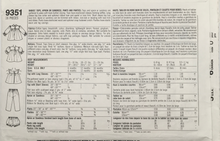 Load image into Gallery viewer, 1989 Vintage Sewing Pattern: Simplicity 9351