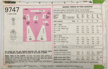 Load image into Gallery viewer, 1972 Vintage Sewing Pattern: Simplicity 9747