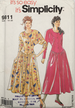Load image into Gallery viewer, 1990 Vintage Sewing Pattern: Simplicity 9811
