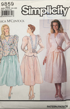 Load image into Gallery viewer, 1990 Vintage Sewing Pattern: Simplicity 9859