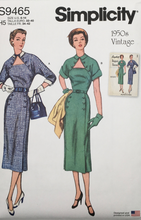 Load image into Gallery viewer, 1950’s Reproduction Sewing Pattern: Simplicity S9465
