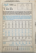 Load image into Gallery viewer, 1986 Vintage Sewing Pattern: Style  1003