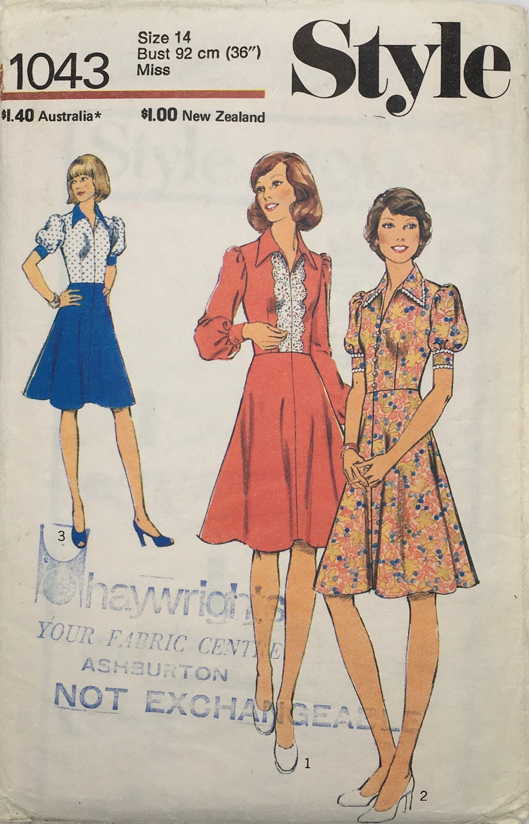 1970's Vintage Sewing Pattern: Style 1043 – Vintage Stitch Australia