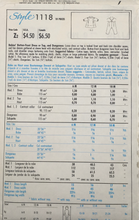 Load image into Gallery viewer, 1987 Vintage Sewing Pattern: Style 1118