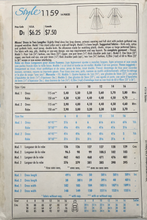 Load image into Gallery viewer, 1987 Vintage Sewing Pattern: Style  1159