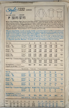 Load image into Gallery viewer, 1988 Vintage Sewing Pattern: Style 1332