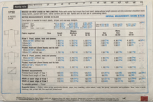 Load image into Gallery viewer, 1984 Vintage Sewing Pattern: Style 1722
