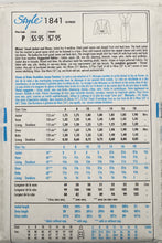 Load image into Gallery viewer, 1990’s Vintage Sewing Pattern: Style 1841