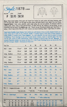 Load image into Gallery viewer, 1990 Vintage Sewing Pattern: Style 1878
