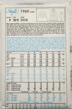 Load image into Gallery viewer, 1991 Vintage Sewing Pattern: Style 1960