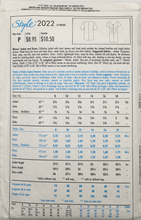 Load image into Gallery viewer, 1990’s Vintage Sewing Pattern: Style 2022